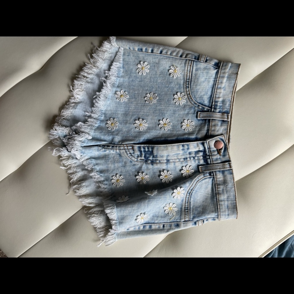 High waist daisy short